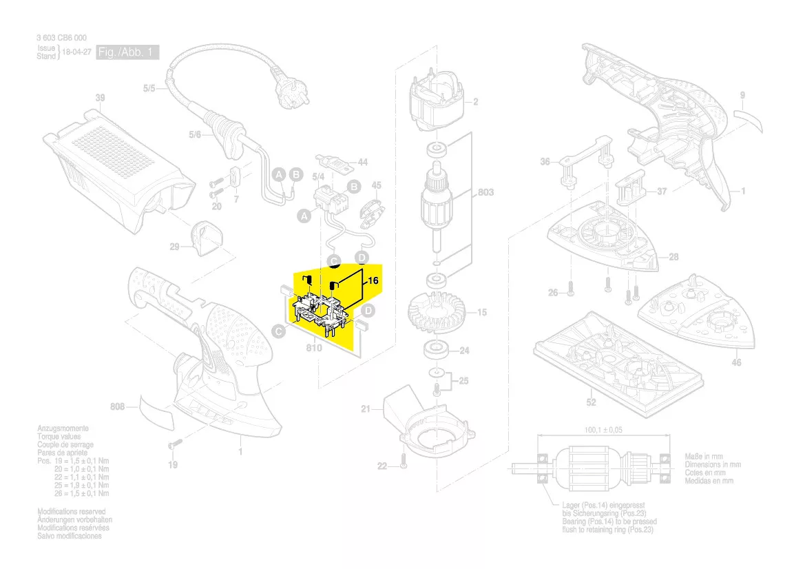 Couronne porte balais réf. 2 609 004 170 Bosch